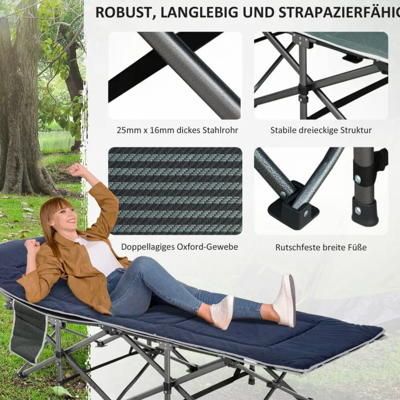 Outsunny Campingbett B/H/L: ca. 64,5x53x188 cm