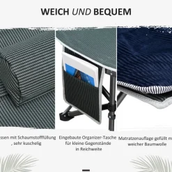 Outsunny Campingbett B/H/L: ca. 64,5x53x188 cm