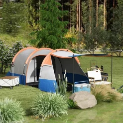 Outsunny Campingzelt orange Stahl B/H/L: ca. 200x150x420 cm