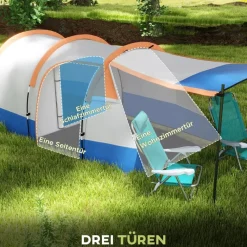 Outsunny Campingzelt orange Stahl B/H/L: ca. 200x150x420 cm