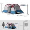 Outsunny Campingzelt rot Glas B/H/L: ca. 200x150x420 cm