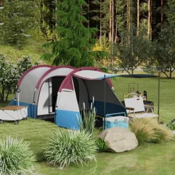 Outsunny Campingzelt rot Glas B/H/L: ca. 200x150x420 cm