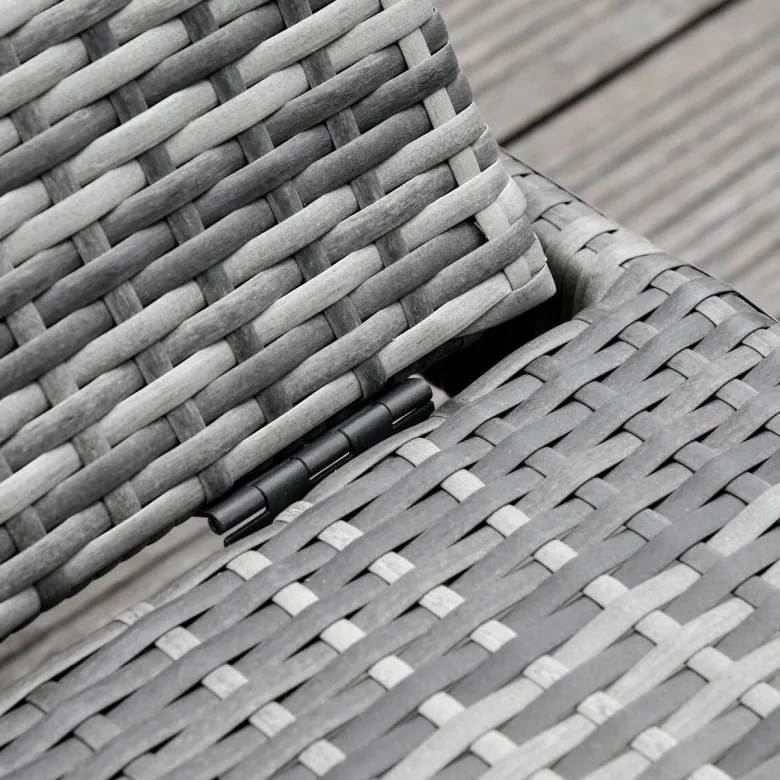 Outsunny Doppelliege grau Metall B/H/L: ca. 120x28x195 cm