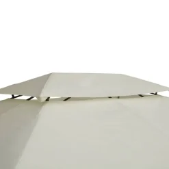 Outsunny Ersatzdach creme Polyester-Mischgewebe B/L: ca. 300x400 cm