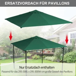 Outsunny Ersatzdach für Pavillon