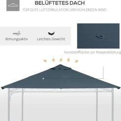 Outsunny Ersatzdach für Pavillon