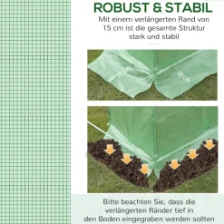 Outsunny Ersatzfolie grün Polyethylen B/H/L: ca. 300x200x300 cm