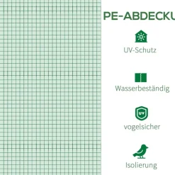 Outsunny Ersatzfolie grün Polyethylen B/H/L: ca. 300x200x300 cm