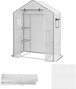 Outsunny Ersatzfolie weiß Kunststoff B/H/L: ca. 73x190x140 cm