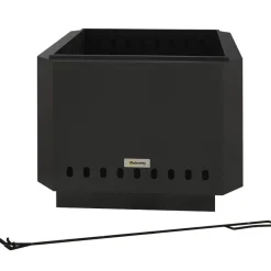 Outsunny Feuerschale schwarz Metall B/H/L: ca. 48x41x48 cm