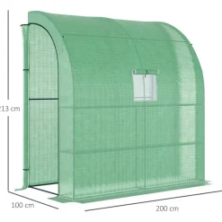 Outsunny Foliengewächshaus mit 4 Regalen B/H/L: ca. 100x213x200 cm