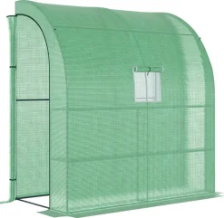 Outsunny Foliengewächshaus mit 4 Regalen B/H/L: ca. 100x213x200 cm
