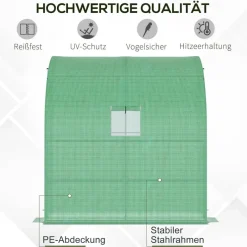 Outsunny Foliengewächshaus mit 4 Regalen B/H/L: ca. 100x213x200 cm