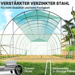 Outsunny Folientunnel B/H/L: ca. 300x197x600 cm