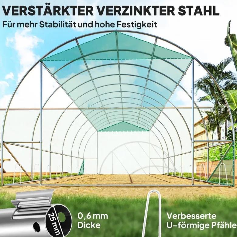 Outsunny Folientunnel B/H/L: ca. 300x197x600 cm