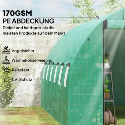 Outsunny Folientunnel B/H/L: ca. 300x197x600 cm
