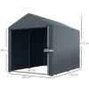 Outsunny Garagenzelt dunkelgrau Polyester B/H/L: ca. 218x172x160 cm