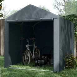 Outsunny Garagenzelt dunkelgrau Polyester B/H/L: ca. 218x172x160 cm