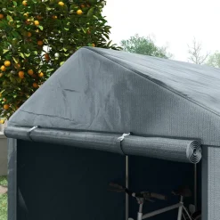 Outsunny Garagenzelt dunkelgrau Polyester B/H/L: ca. 218x172x160 cm