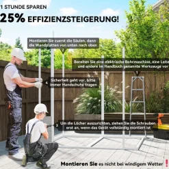 Outsunny Garden Storage Shed grau B/H/L: ca. 181x220x181 cm