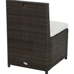 Outsunny Garnitur braun Polyrattan