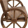 Outsunny Gartenbank dunkelbraun Holz B/H/T: ca. 114x80x58 cm