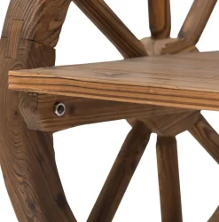 Outsunny Gartenbank dunkelbraun Holz B/H/T: ca. 114x80x58 cm