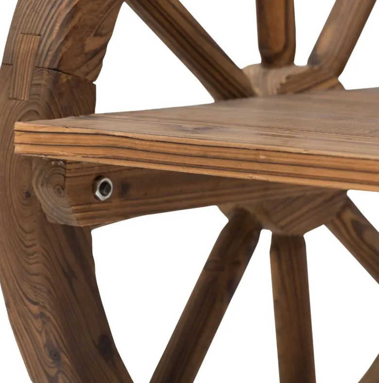 Outsunny Gartenbank dunkelbraun Holz B/H/T: ca. 114x80x58 cm