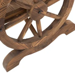 Outsunny Gartenbank dunkelbraun Holz B/H/T: ca. 114x80x58 cm