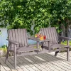 Outsunny Gartenbank grau Holz B/H/T/L: ca. 70x83x70x152 cm
