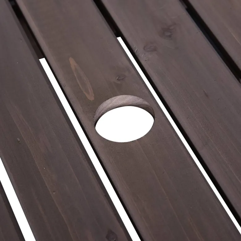 Outsunny Gartenbank grau Holz B/H/T/L: ca. 70x83x70x152 cm