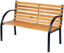 Outsunny Gartenbank natur Metall B/H/L: ca. 60x80x122 cm