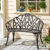 Outsunny Gartenbank schwarz Aluminium B/H/L: ca. 57x78x99 cm
