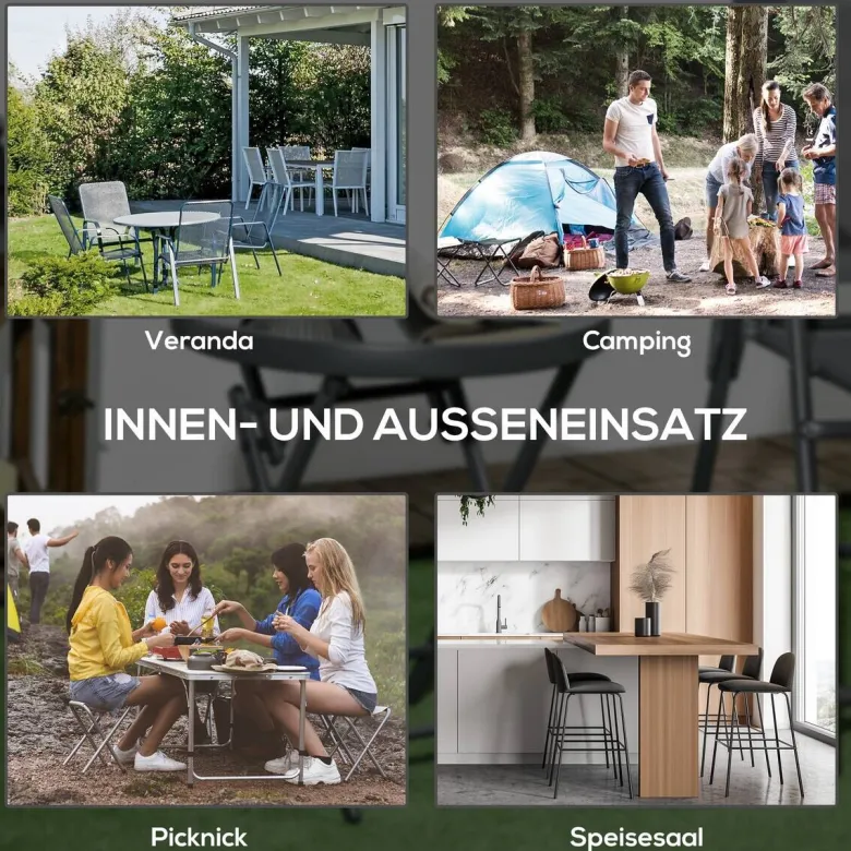 Outsunny Garten-Beistelltisch schwarz Metall B/H/L: ca. 45x50x45 cm