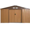 Outsunny Gartenhaus braun B/H/L: ca. 386x200x340 cm