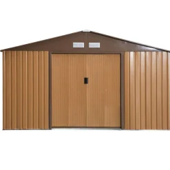 Outsunny Gartenhaus braun B/H/L: ca. 386x200x340 cm