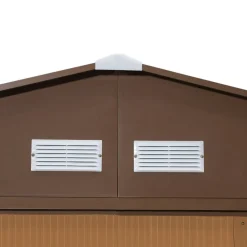 Outsunny Gartenhaus braun B/H/L: ca. 386x200x340 cm