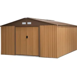 Outsunny Gartenhaus braun B/H/L: ca. 386x200x340 cm
