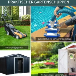 Outsunny Gartenhaus grau B/H/L: ca. 195x192x277 cm