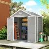 Outsunny Gartenhaus grau B/H/L: ca. 151x219x182 cm