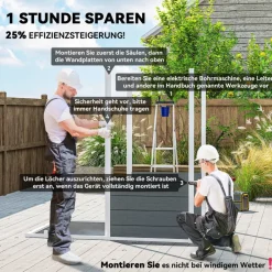 Outsunny Gartenhaus grau B/H/L: ca. 130x199x186 cm