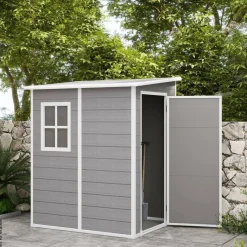Outsunny Gartenhaus grau B/H/L: ca. 149x192x122 cm