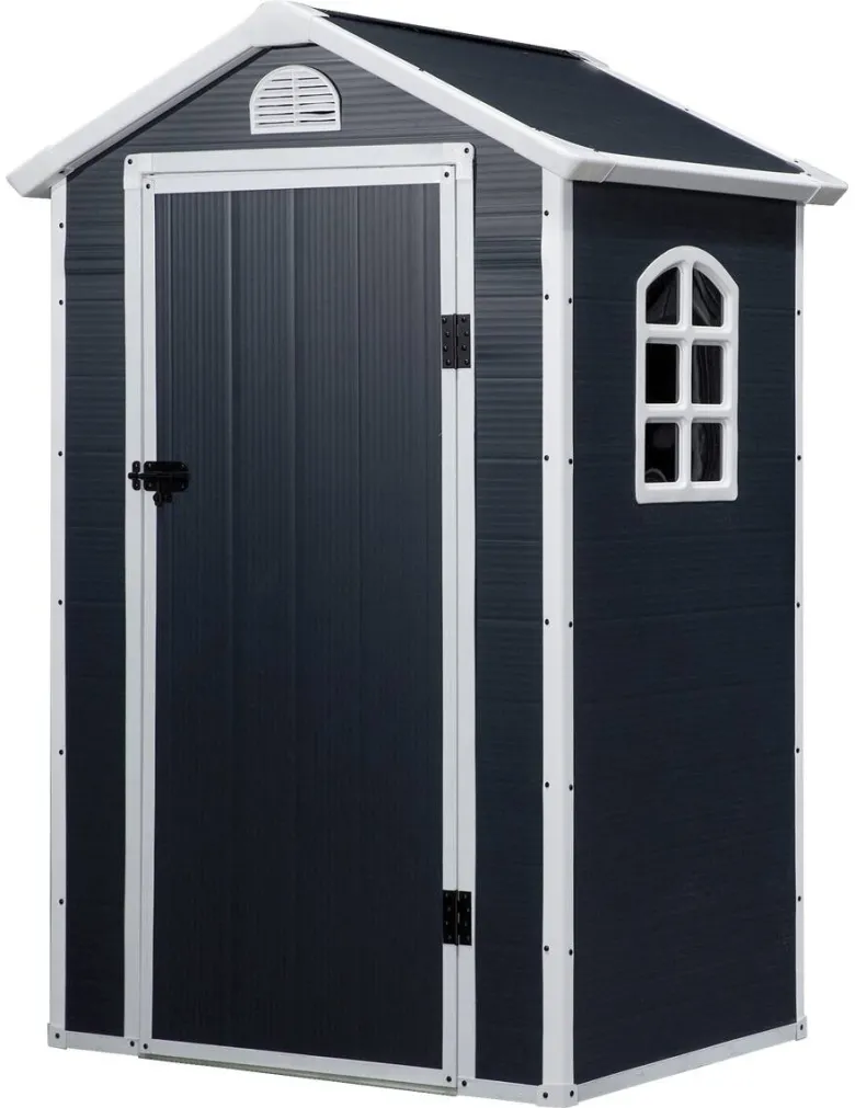 Outsunny Gartenhaus grau B/H/L: ca. 104x204x134 cm