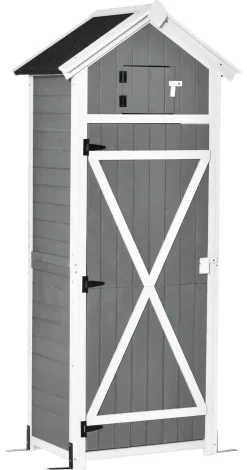 Outsunny Gartenhaus grau B/H/L: ca. 52,5x182x78 cm