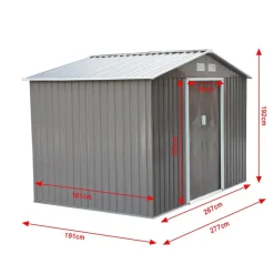 Outsunny Gartenhaus grau B/H/L: ca. 181x192x277 cm