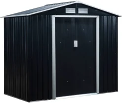 Outsunny Gartenhaus grau B/H/L: ca. 130x185x213 cm