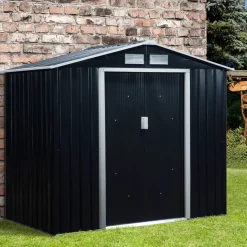 Outsunny Gartenhaus grau B/H/L: ca. 130x185x213 cm
