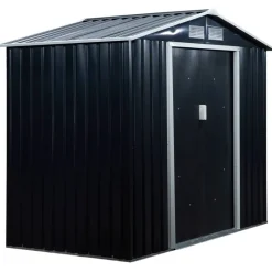 Outsunny Gartenhaus grau B/H/L: ca. 130x185x213 cm