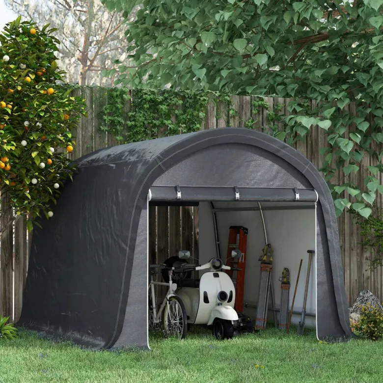 Outsunny Gartenhaus grau B/H/L: ca. 300x300x235 cm
