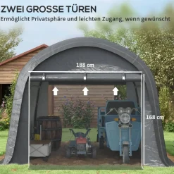 Outsunny Gartenhaus grau B/H/L: ca. 300x300x235 cm
